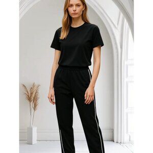 Lululemon Size 4 Athletica Womens the Right track silk feel pants black White
